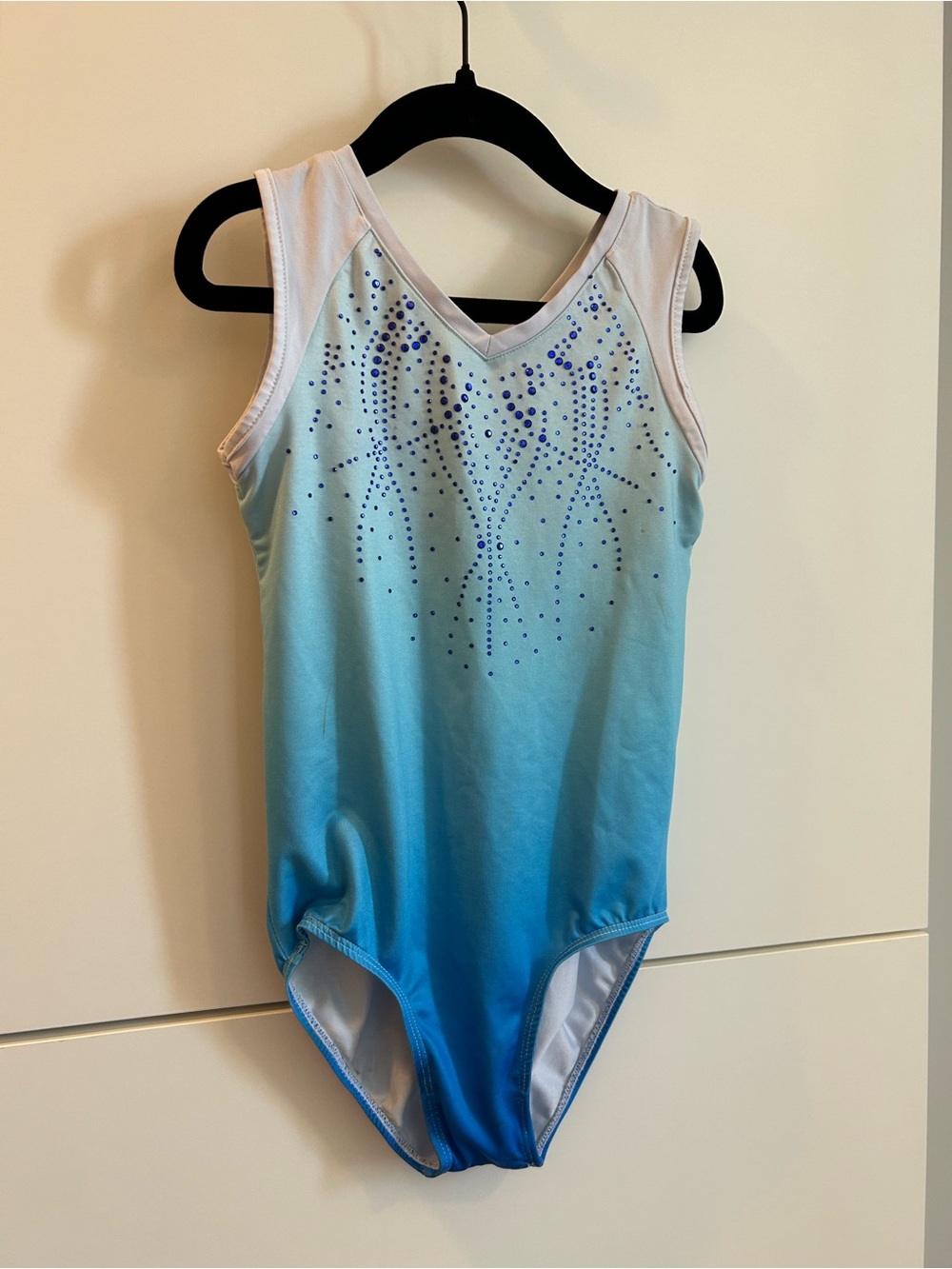 Blue Ombre Sparkle Gymnastics Leotard - Child’s Large